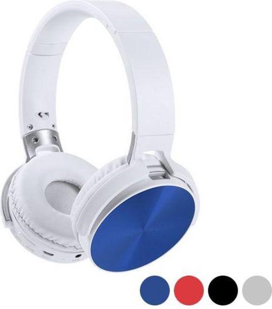 Opvouwbare Hoofdtelefoon met Bluetooth - Wit met Blauw