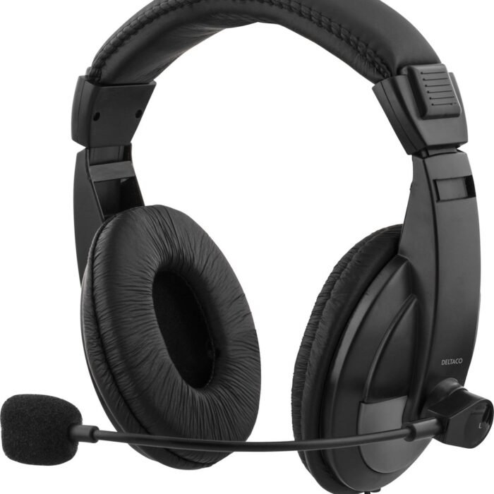 Deltaco HL-57-BULK USB Stereo Headset - Over-Ear - Draaibare Microfoon - Zwart