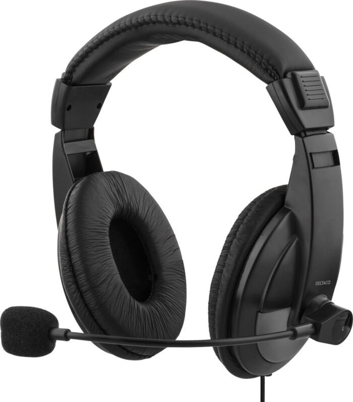 Deltaco HL-57-BULK USB Stereo Headset - Over-Ear - Draaibare Microfoon - Zwart