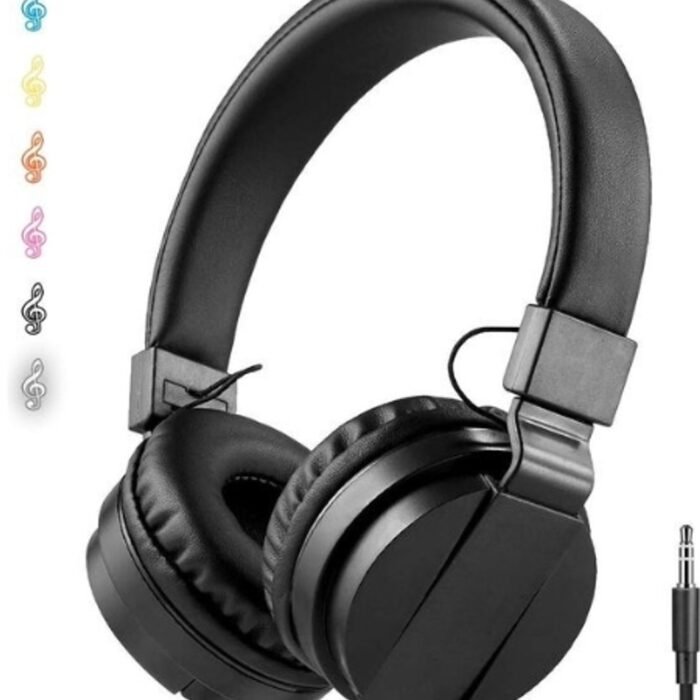 StayPowered Kinderhoofdtelefoon - Perfect Geluid en Comfort voor Jonge Luisteraars - Lichtgewicht - Opvouwbaar Design - Superzachte Oorkussens - Verstelbare Hoofdband - Krachtige 40 mm Drivers - Zwart - Levering Sneller dan Aangegeven!