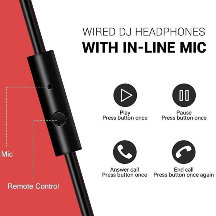 Koptelefoon met Kabel met 6,3 mm & 3,5 mm Jack