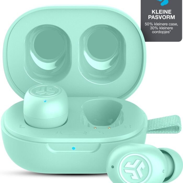 JLab JBuds mini draadloze oordopjes - EQ geluidsinstellingen - Bluetooth oordopjes met ultra klein design - Oortjes Draadloos - Google fast pair - Touch sensoren - Slaap Oordopjes - Mint