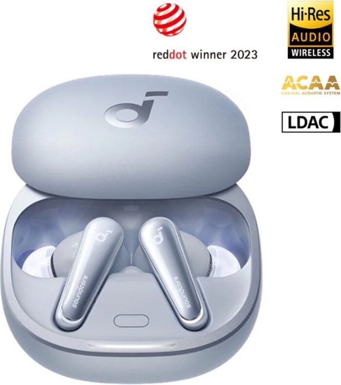 soundcore Liberty 4 - Prime auto-ruisonderdrukkende oordopjes blauw- echt draadloze oordopjes met ACAA 3.0 - Dual Dynamic Drivers voor Hi-Res premium geluid - Spatial Audio met Dual Modes - Hartslagmeter