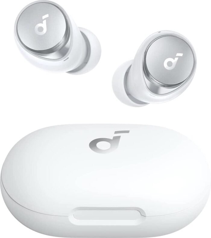 Soundcore by Anker Space A40 draadloze oordopjes met actieve ruisonderdrukking, 50 u speeltijd, 10 u speeltijd na 1 lading, LDAC Hi-Res Sound, comfortabel, 6 microfoons, draadloos laden, snelladen