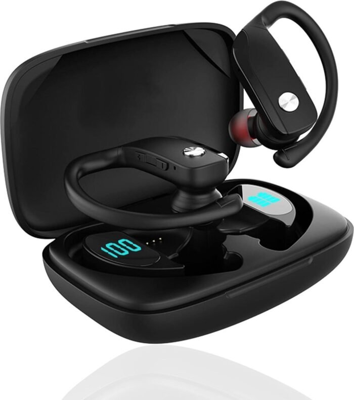 EDSYS Draadloze Oordopjes – Bluetooth Sport Oortjes Draadloos – Lange Batterijduur & Snelladen – Waterdicht – Hifi-Audio