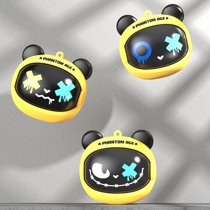 Volkano Face Change Yellow Bear TWS Oordopjes Draadloos – Speels Design en Superieur Geluid - Draadloze oordopjes | earpods met Oplaadcase