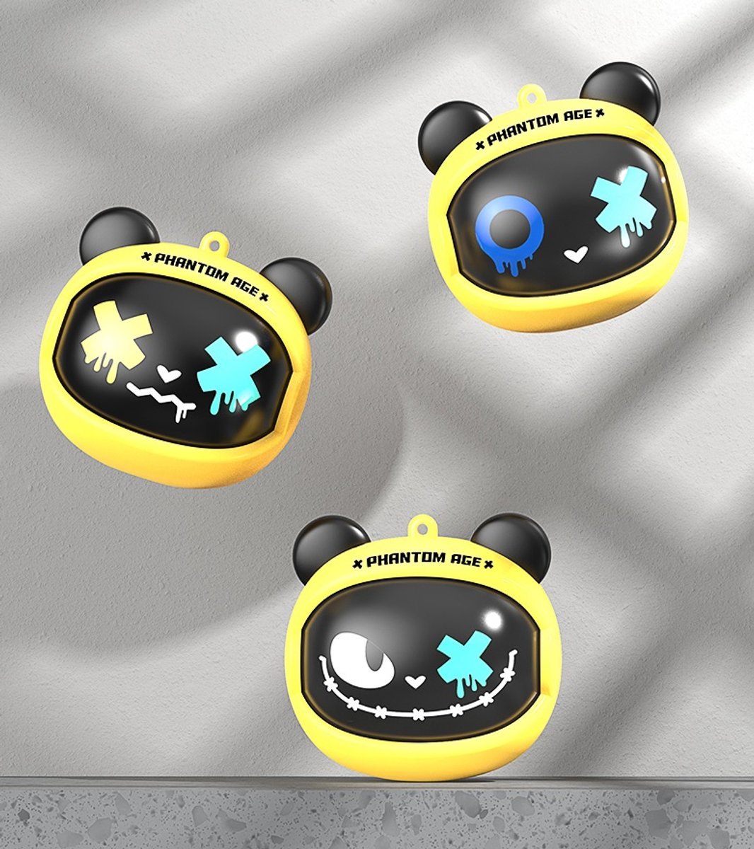 Volkano Face Change Yellow Bear TWS Oordopjes Draadloos – Speels Design en Superieur Geluid - Draadloze oordopjes | earpods met Oplaadcase