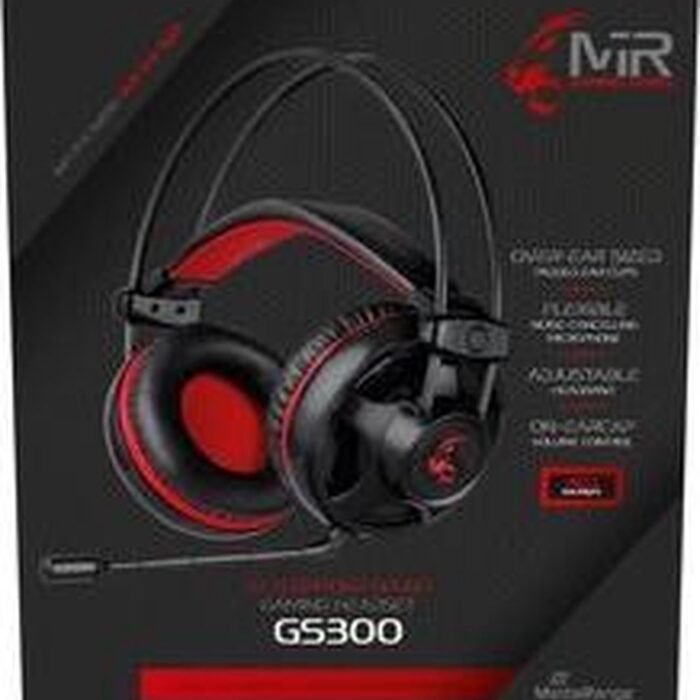 MediaRange MRGS300 hoofdtelefoon/headset Bedraad Hoofdband Gamen USB Type-A Zwart, Rood