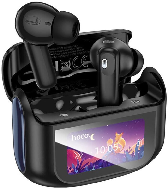 Hoco EQ21 ANC Noise Cancelling Draadloze Oordopjes Met Touchscreen Zwart