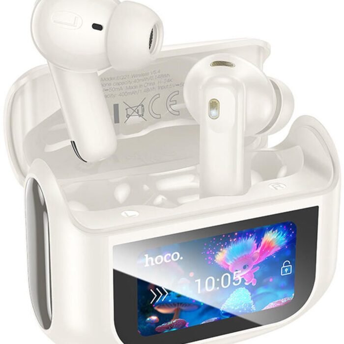 Hoco EQ21 ANC Noise Cancelling Draadloze Oordopjes Met Touchscreen Wit