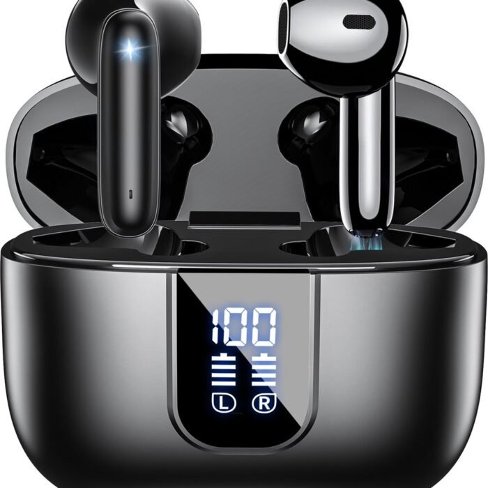 Siltcon® SoundWave Pro 2 - Oortjes Draadloos - Draadloze Oordopjes – Bluetooth Oordopjes – Oordopjes Draadloos – Oortjes - Oordopjes - Draadloze Oortjes Bluetooth - Earpods geschikt - Noise cancelling ENC - Universeel - BT 5.4 - Zwart