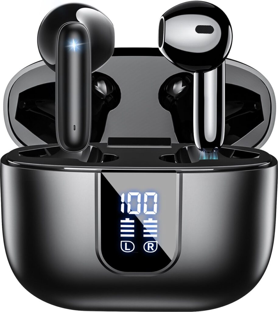 Siltcon® SoundWave Pro 2 - Oortjes Draadloos - Draadloze Oordopjes – Bluetooth Oordopjes – Oordopjes Draadloos – Oortjes - Oordopjes - Draadloze Oortjes Bluetooth - Earpods geschikt - Noise cancelling ENC - Universeel - BT 5.4 - Zwart