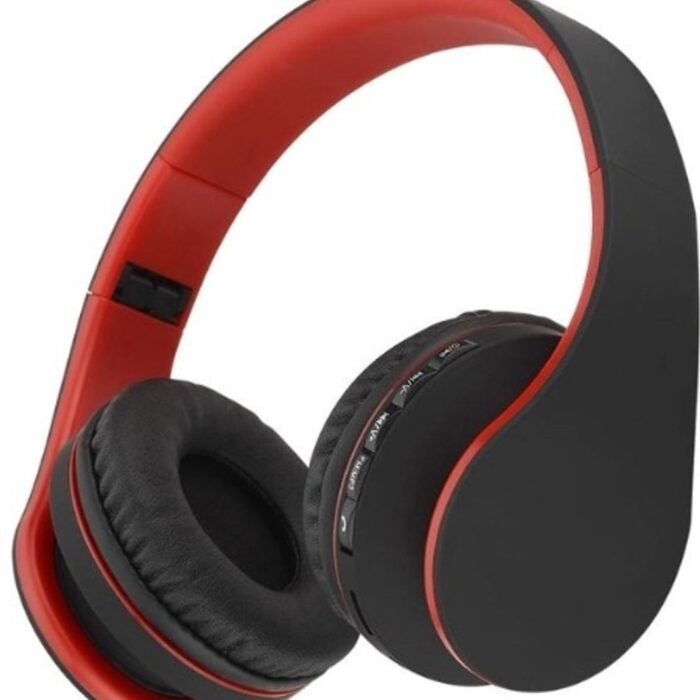 StayPowered Bluetooth Koptelefoon - HiFi Geluid voor Een Ongekende Muziekbeleving - Draadloos of Bekabeld - Ingebouwde Microfoon - Micro-SD en FM-Radio - Comfortabele Memory Foam Oorkussens - Zwart/Rood - Levering Sneller dan Aangegeven!