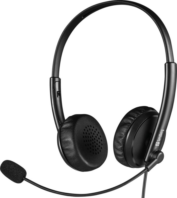 Sandberg - 126-21 - hoofdtelefoon - Bedraad - Kantoor - Zwart - 2in1 - callcenter