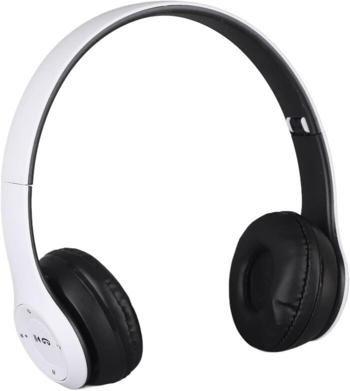 Headset Multifunctionele opvouwbare draadloze sporthoofdtelefoon met HiFi-stereogeluidstechnologie en ergonomisch ontwerp voor thuiskantoor Reizen (wit)