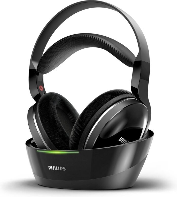 PHILIPS SHD8850 - Draadloze Over-Ear Koptelefoon - Hi-Res Audio - 30 meter afstand - Met Zendstation - Zwart