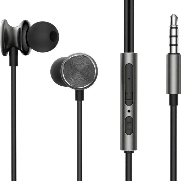 Joyroom - In Ear Oordopjes - Oortjes met draad en microfoon - 120cm 3,5mm Audiokabel - Zwart