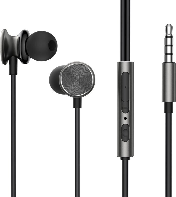 Joyroom - In Ear Oordopjes - Oortjes met draad en microfoon - 120cm 3,5mm Audiokabel - Zwart