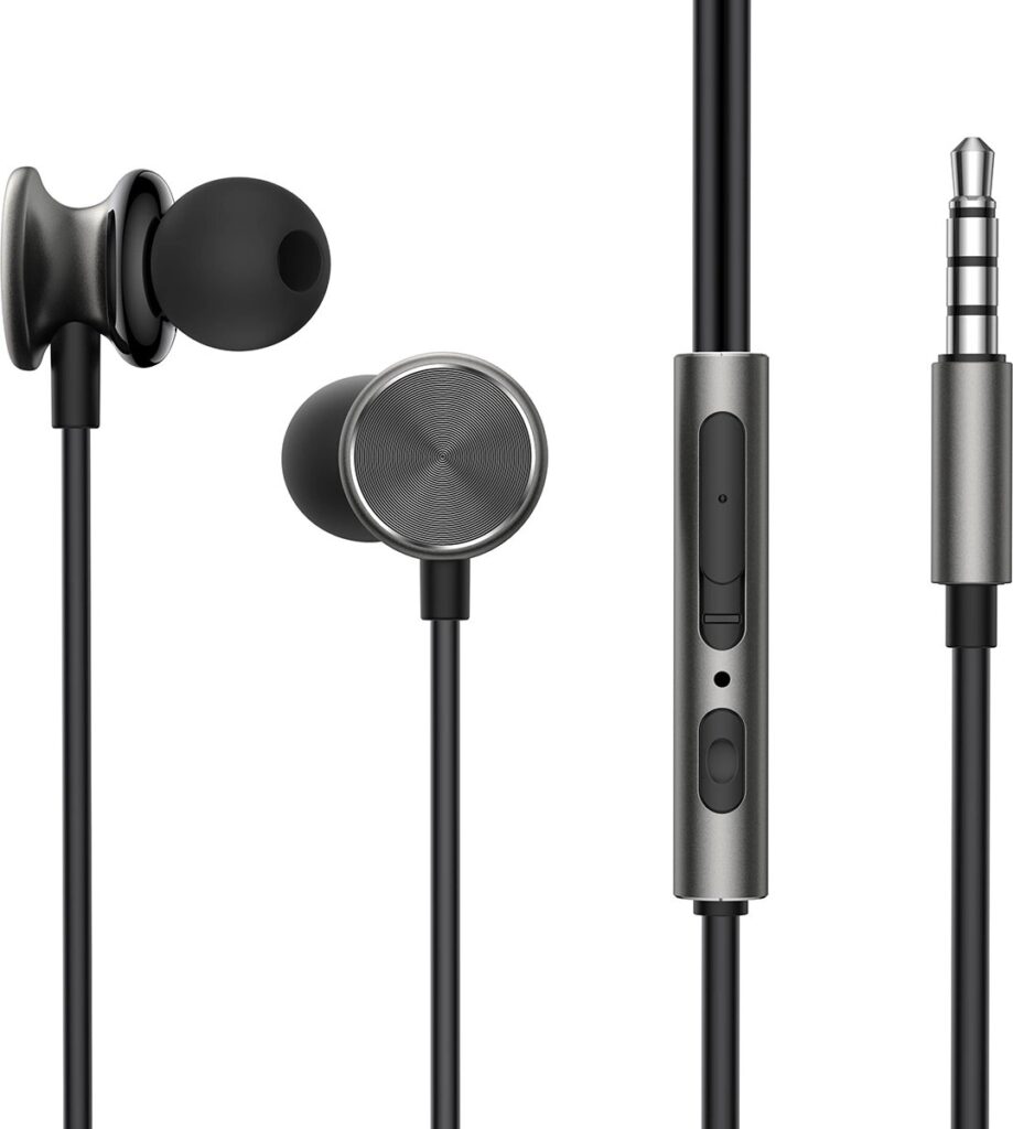 Joyroom - In Ear Oordopjes - Oortjes met draad en microfoon - 120cm 3,5mm Audiokabel - Zwart