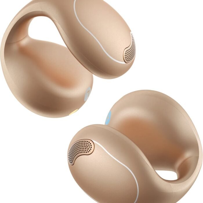 soundcore by Anker C40i Draadloze Open-Ear Oordopjes Goud - Earbuds - clip-on, flexibel joint design, knopbediening, lichtgewicht comfort, stabiele pasvorm met bevestigbare grips, uitgebreide drivers voor een helder geluid