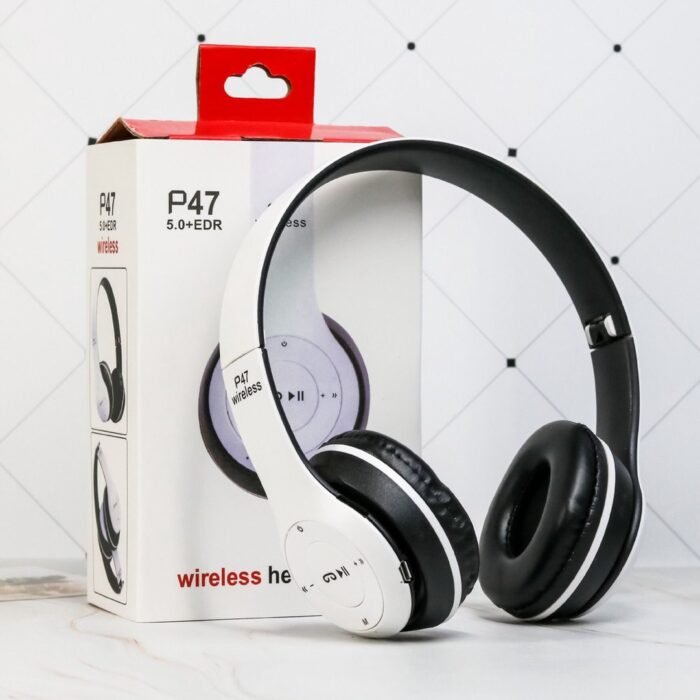 Hoofdtelefoon met microfoon en bluetooth vs 5.0 WIT