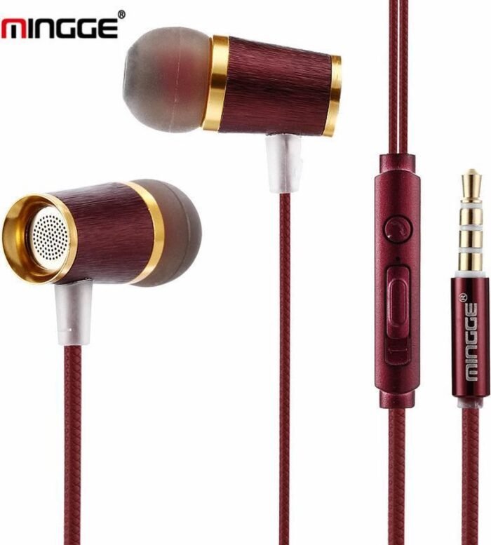 M21 High Bass In-Ear Oordopjes met 3.5mm Jack Oortjes vooriPhone / Samsung Galaxy / Huawei - bruin