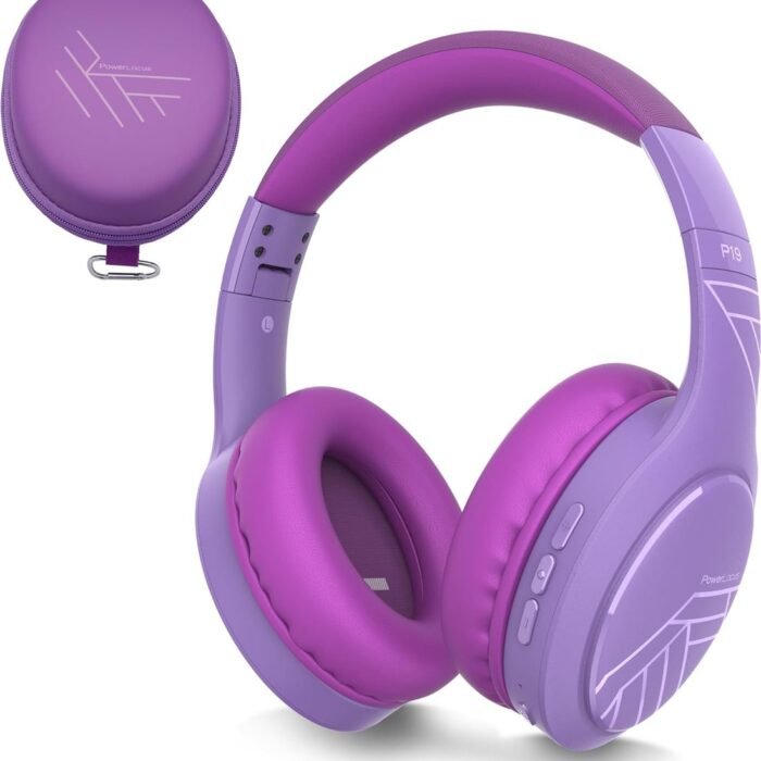 PowerLocus P19 Bluetooth Koptelefoon - Koptelefoon Draadloos - tot 70 Uur Speeltijd en met Aux Kabel - Over Ear Hoofdtelefoon - 3 EQ-Modi - Met Draagtas - Purper