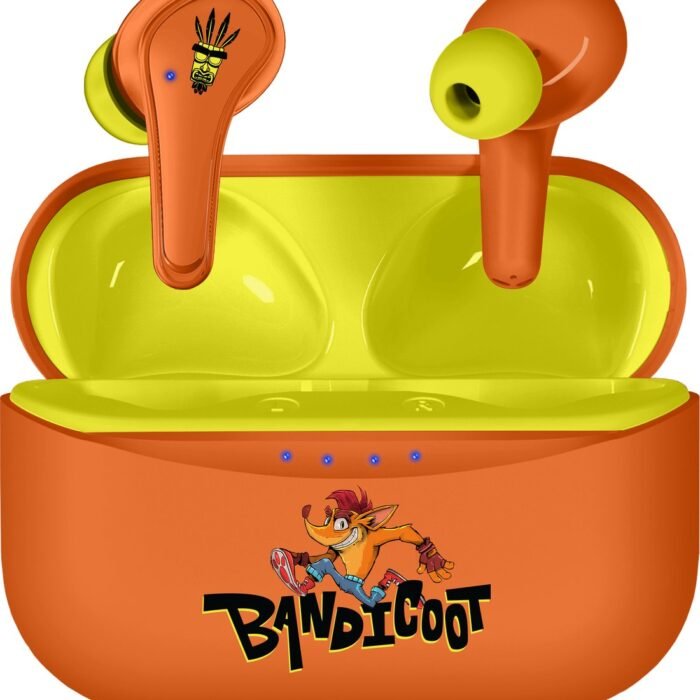 Crash Bandicoot - draadloze oordopjes - met oplaadcase - touch control - extra eartips - TWS earpods bluetooth