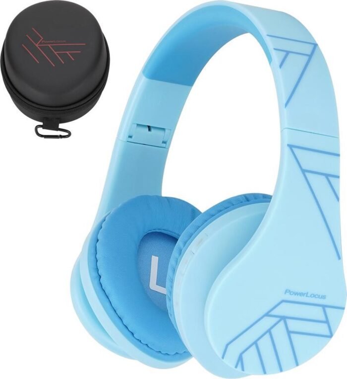 PowerLocus P2 draadloze Over-Ear Koptelefoon Inklapbaar koptelefoon voor kinderen - veilig volume van 85 dB- Bluetooth Hoofdtelefoon - Met microfoon