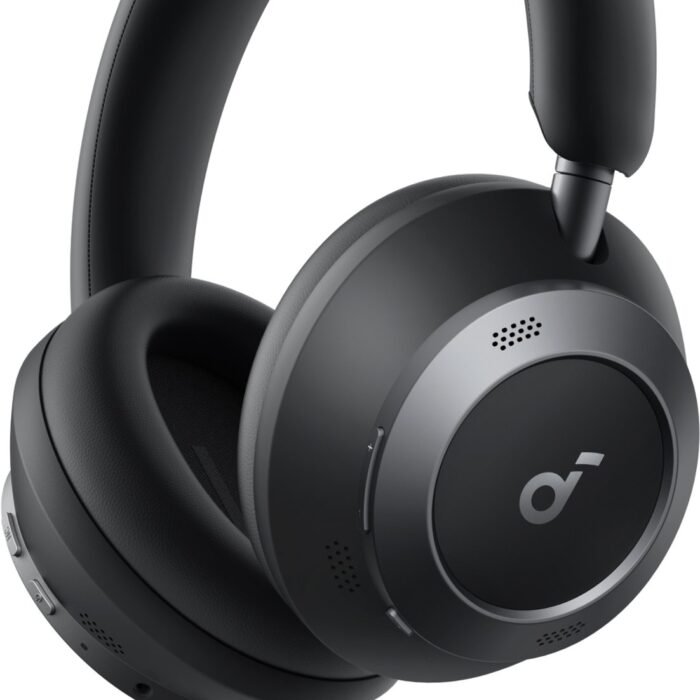 soundcore by Anker Space One Pro Draadloze Over-ear Koptelefoon Zwart - Headphones - Active Noise Cancelling, Multipoint Connection, 60 uur Accuduur, Bluetooth 5.3, LDAC, Hi-Res Certified, klein opvouwbaar