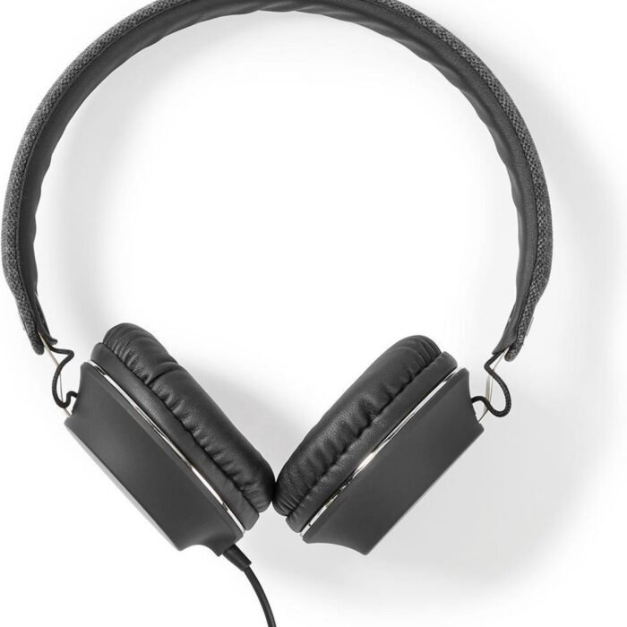 Nedis Bedrade On-ear Koptelefoon - 3,5 mm - Kabellengte: 1.20 m - Antraciet / Zwart