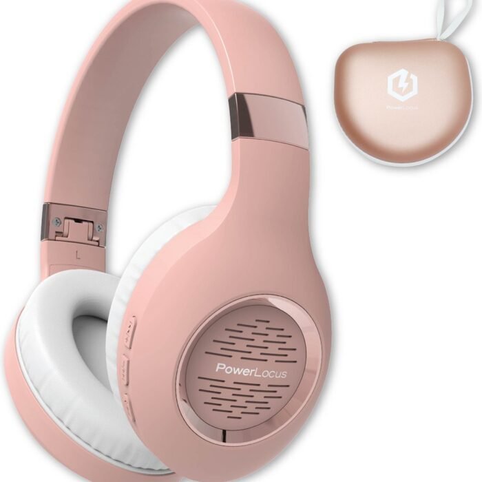PowerLocus P4 Draadloze Koptelefoon Over-Ear - Bluetooth - incl. Premium Case - met Microfoon - Rose Goud