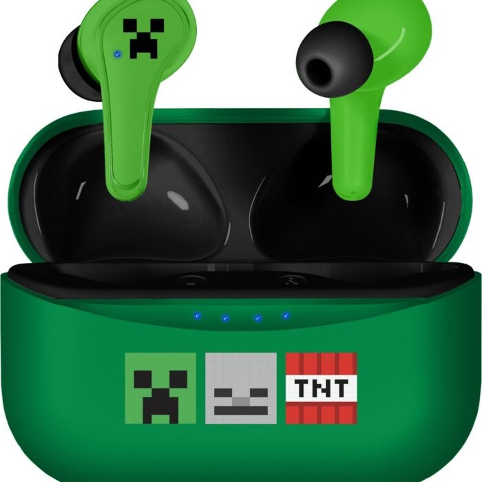Minecraft - draadloze oordopjes - met oplaadcase - touch control - extra eartips - TWS earpods bluetooth