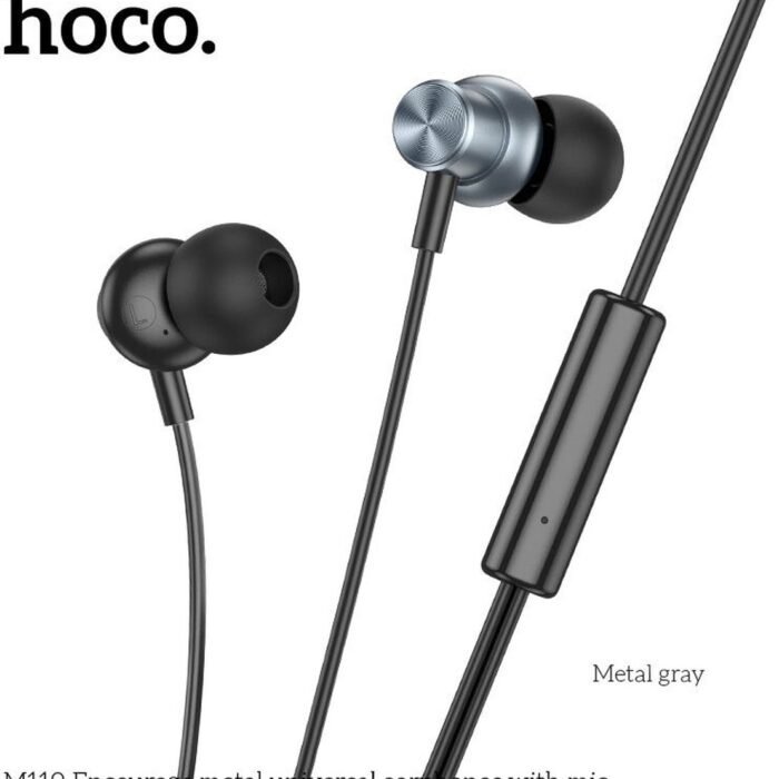Hoco M110 Bedrade In-Ear Oordopjes 3.5mm Jack Headset Zwart