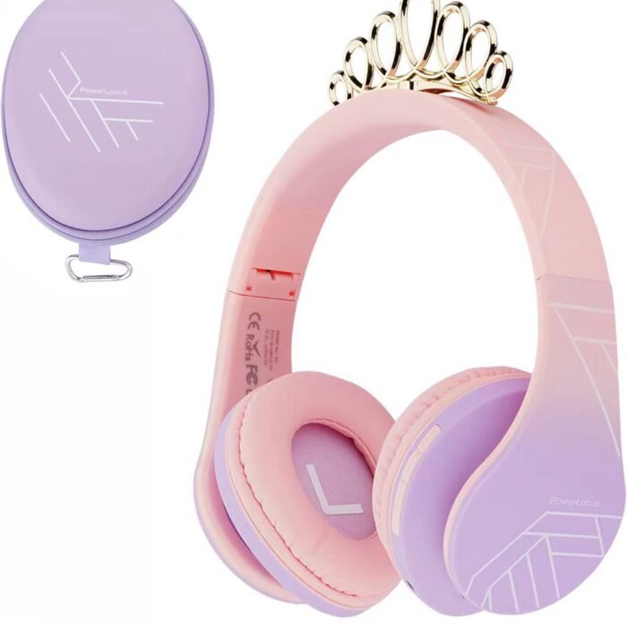 PowerLocus P2 draadloze Over-Ear Koptelefoon Inklapbaar koptelefoon voor kinderen - veilig volume van 85 dB - Bluetooth Hoofdtelefoon - Met microfoon