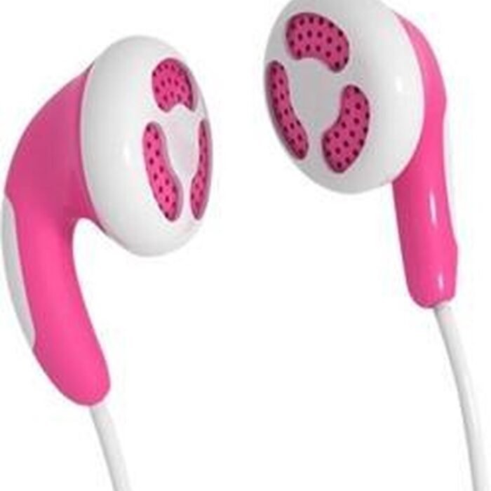 Maxell 303752 hoofdtelefoon/headset In-ear Roze, Wit