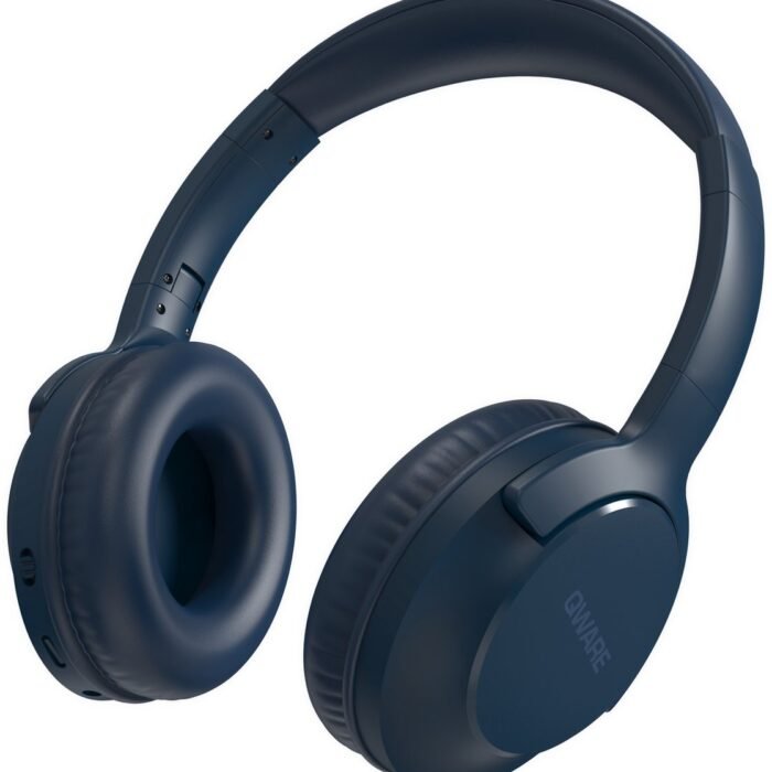 Qware - Draadloze Koptelefoon - Draadloos- Bluetooth 5.1 - Headset - Headphone - Volumeknoppen - USB-C - 20h luisteren op 50% - Vouwbaar Design - Blauw