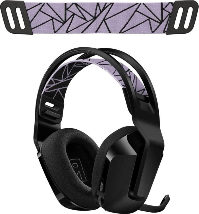 Vervangende Nylon zachte hoofdband voor Logitech G733 G335 G535 koptelefoon - zwart paars .