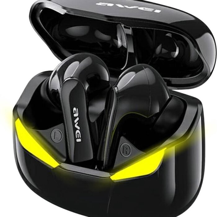 Awei T35 Gaming Oordopjes Tws Handsfree Lage Latency Hifi Deep Bass Sound True Draadloze Stereo Oortelefoon Met Microfoon - Zwart