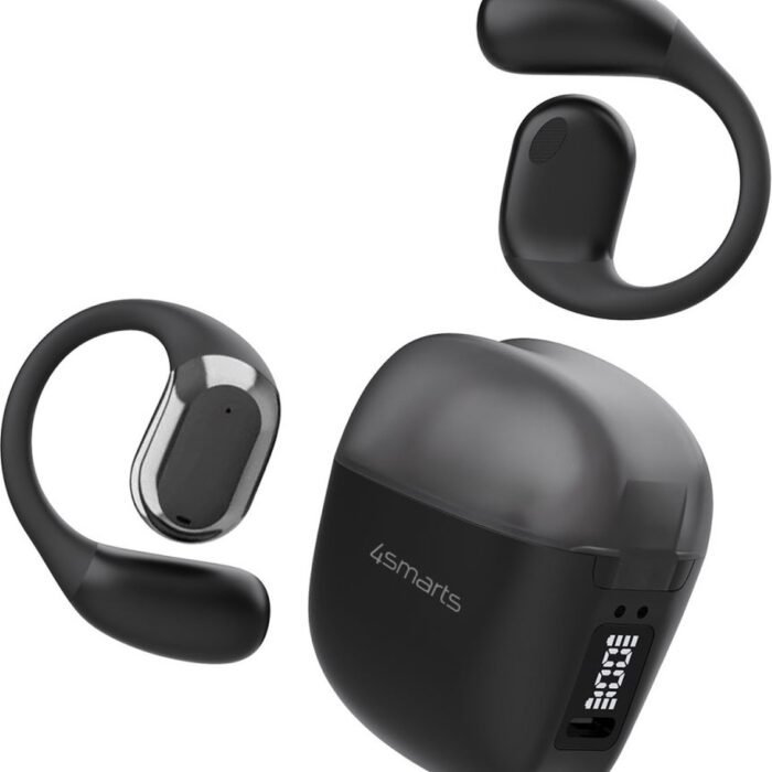 4smarts OWS SkyBuds Draadloze Oordopjes 5.4 Bluetooth Oortjes met Oorhaken Zwart