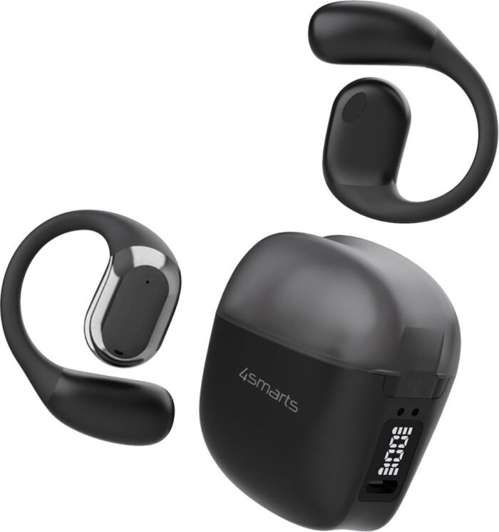 4smarts OWS SkyBuds Draadloze Oordopjes 5.4 Bluetooth Oortjes met Oorhaken Zwart