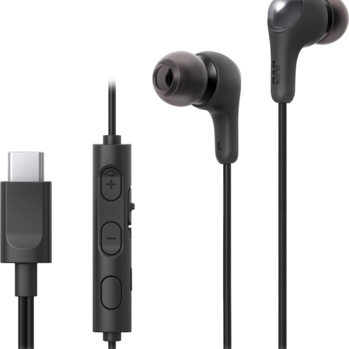 JVC HA-FR9UC - Gumy In-Ear USB-C Stereo Headset - Remote - Zwart