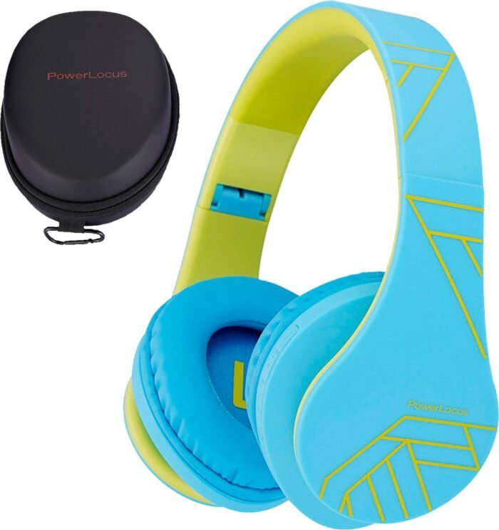 PowerLocus P2 draadloze Over-Ear Koptelefoon Inklapbaar koptelefoon voor kinderen - veilig volume van 85 dB- Bluetooth Hoofdtelefoon - Met microfoon