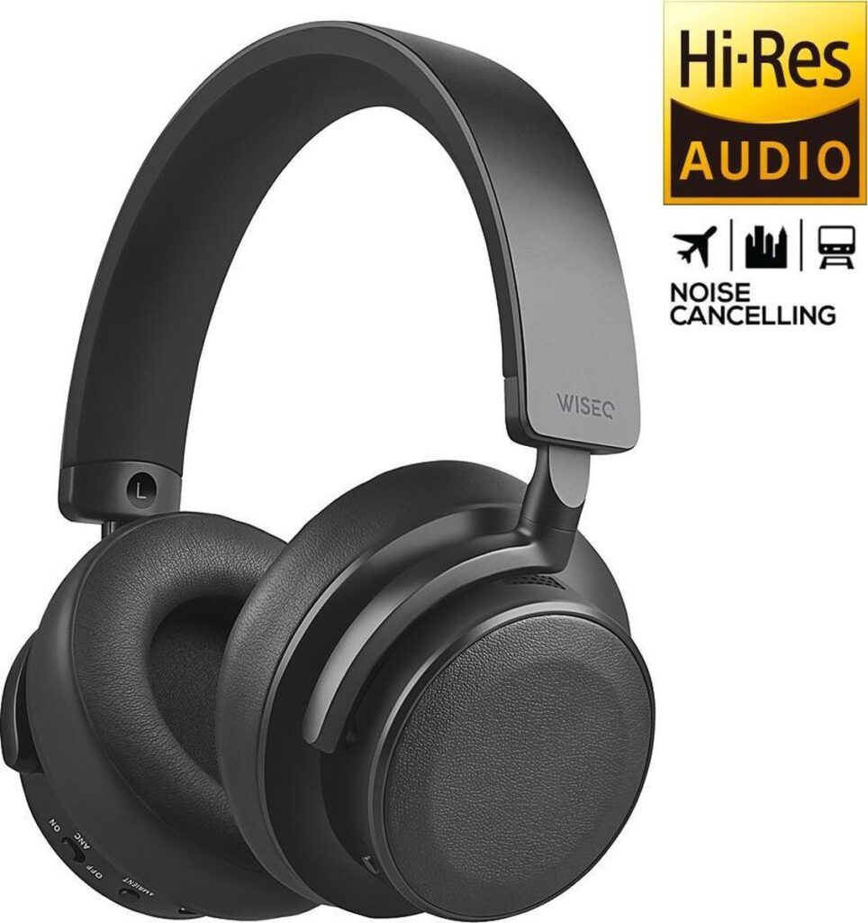 WiseQ ANC Draadloze Koptelefoon 98% Active Noise Cancelling - Bluetooth 5.0 - AptX - 30 Uur Batterij - ANCX100