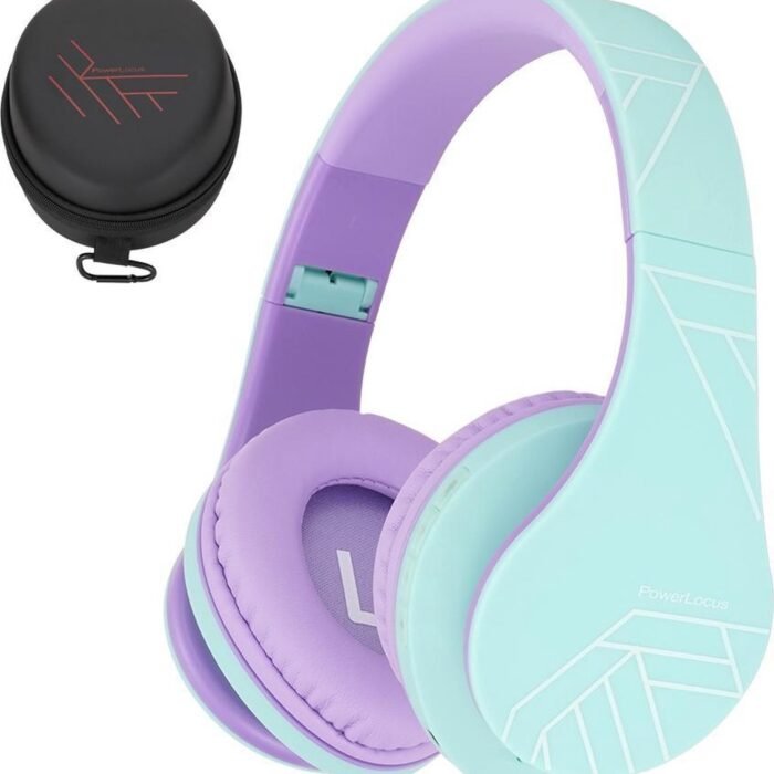 PowerLocus P2 draadloze Over-Ear Koptelefoon Inklapbaar koptelefoon voor kinderen - veilig volume van 85 dB - Bluetooth Hoofdtelefoon - Met microfoon