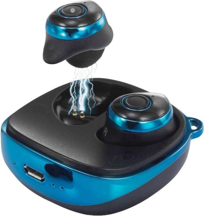 Renkforce RF-BTK-200 In Ear oordopjes Bluetooth Blauw, Zwart Headset