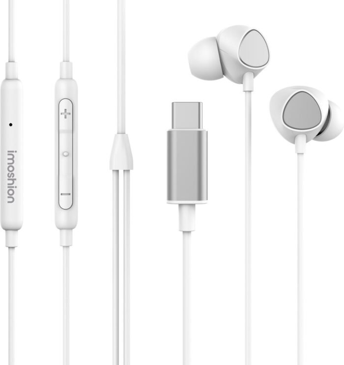 imoshion Bedrade Oordopjes met USB-C Aansluiting - In-Ear Oortjes met Draad - Wit