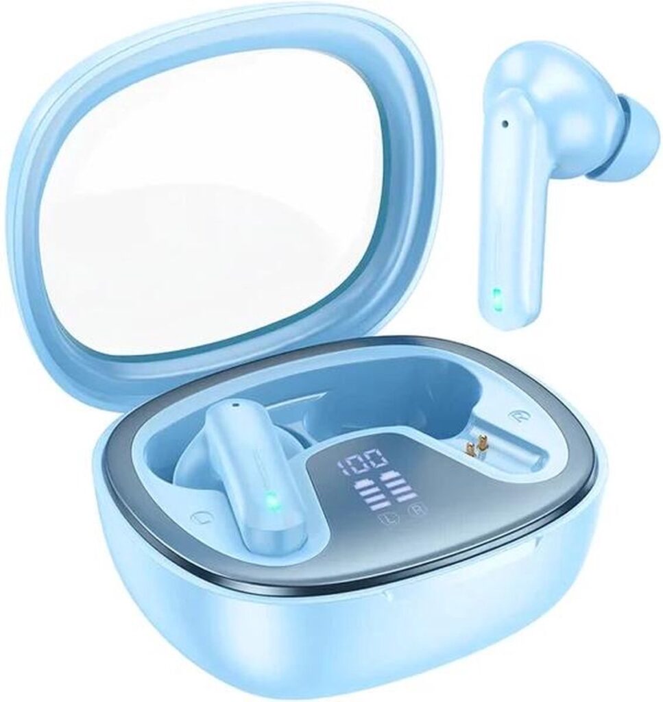 Hoco EQ6 Draadloze Oortjes Bluetooth 5.3 Met Display Blauw