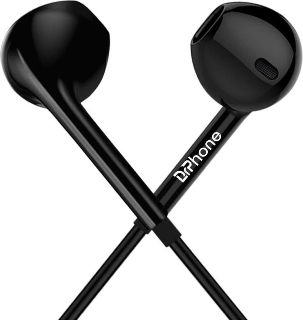 DrPhone HIFI PRO2 - USB-C Oordopjes – Microfoon – Ingebouwde DAC - Oordoppen met Volume Controle - Geschikt voor Huawei / Samsung – Zwart