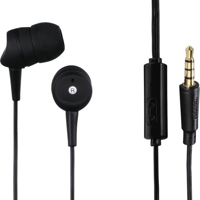 Hama Koptelefoon "Basic4Phone", in-ear, microfoon, kabel-knikbescherming, zwart